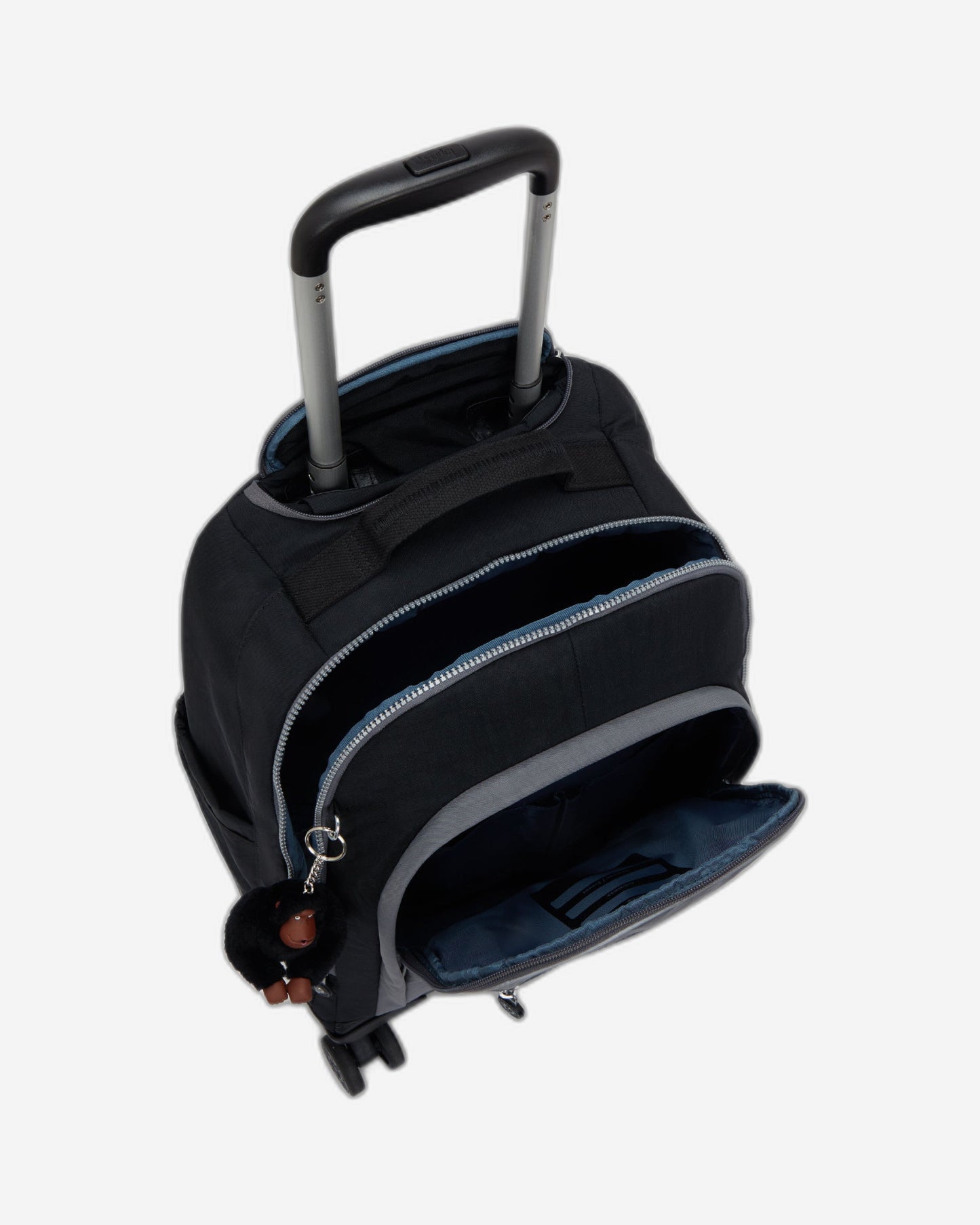 حقيبة ظهر كبيرة بعجلات من كيبلينج، طراز نيوزيلندا، لون أسود فضائي، مزودة بجيب للكمبيوتر المحمول، موديل I5246-2GX