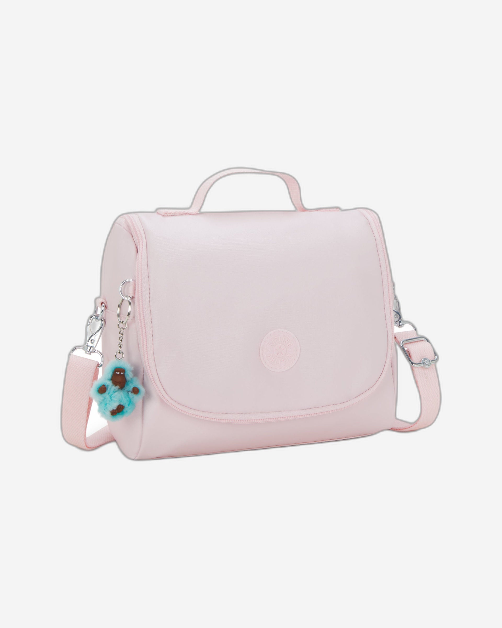 حقيبة غداء كيبلينج نيو كيشيرو سي بينك ميت كبيرة مع جراب عربة I5356-52J