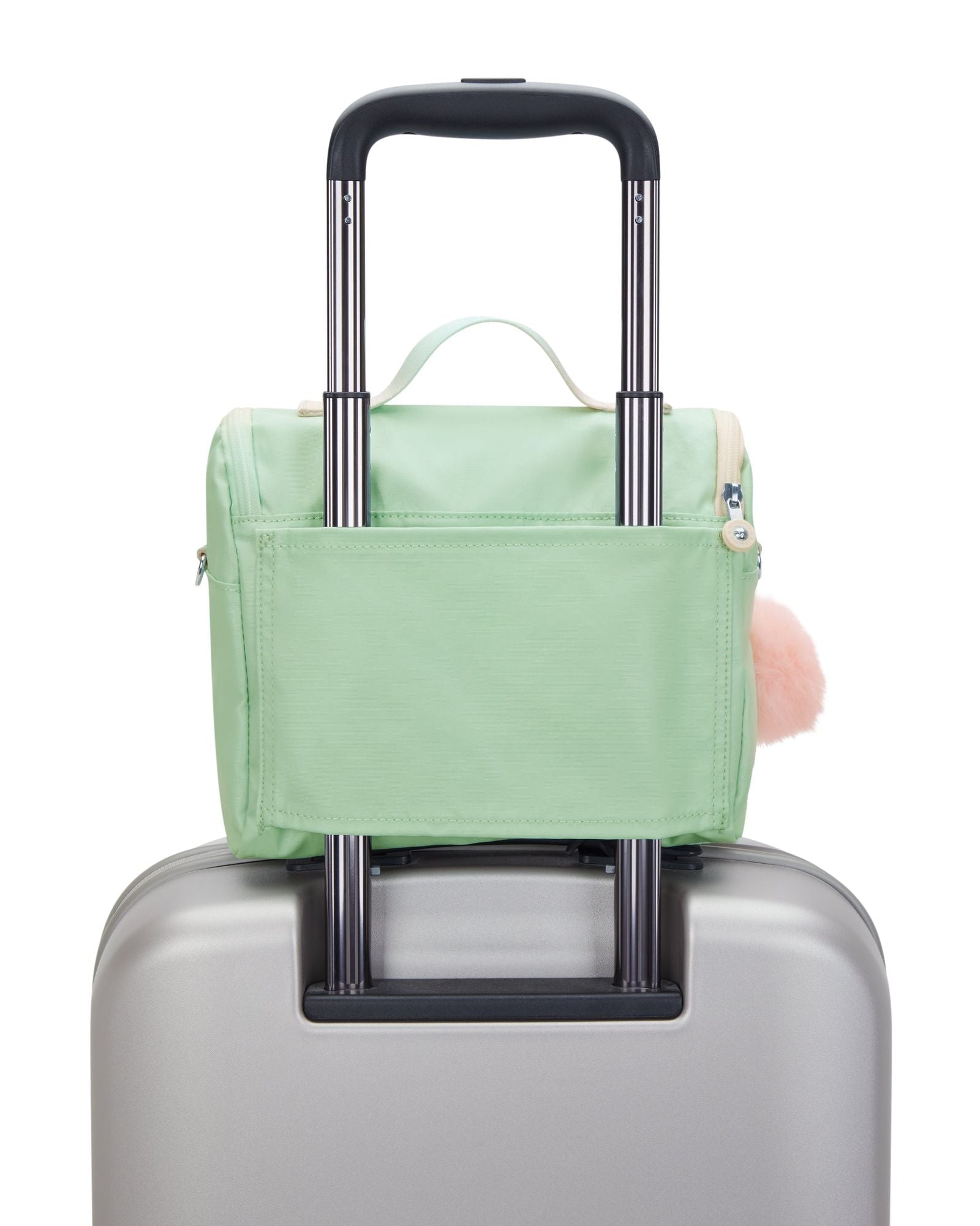 حقيبة غداء كيبلينج نيو كيشيرو ناعمة خضراء كبيرة مع جراب عربة C2I5356-5KY