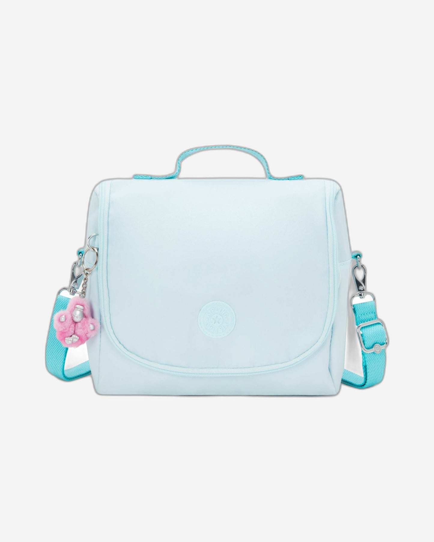 صندوق غداء كبير معدني أزرق سماوي جديد من KIPLING (مع جراب عربة) I5356-5MB