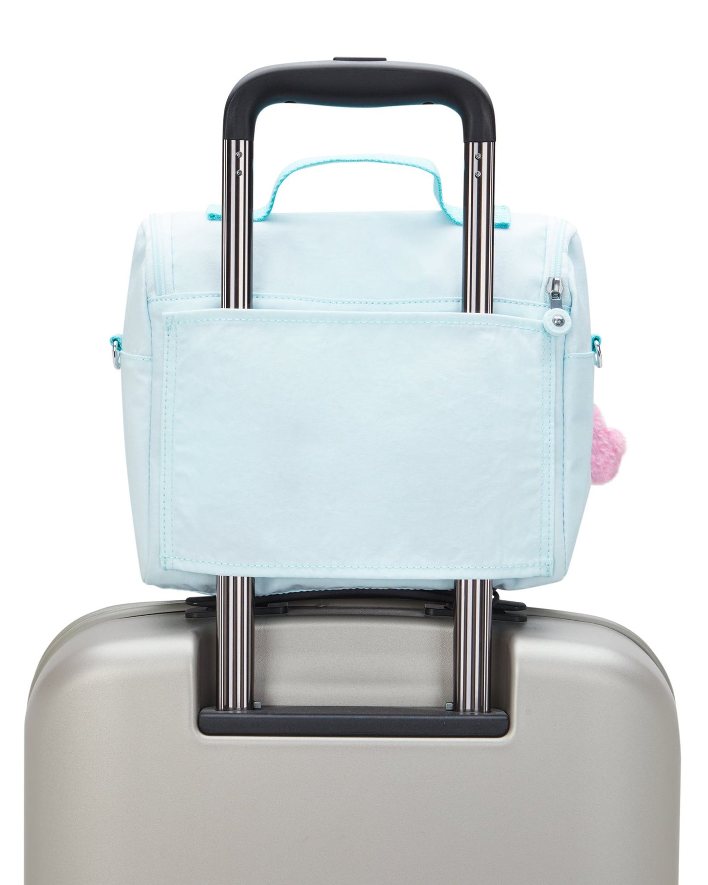 صندوق غداء كبير معدني أزرق سماوي جديد من KIPLING (مع جراب عربة) I5356-5MB