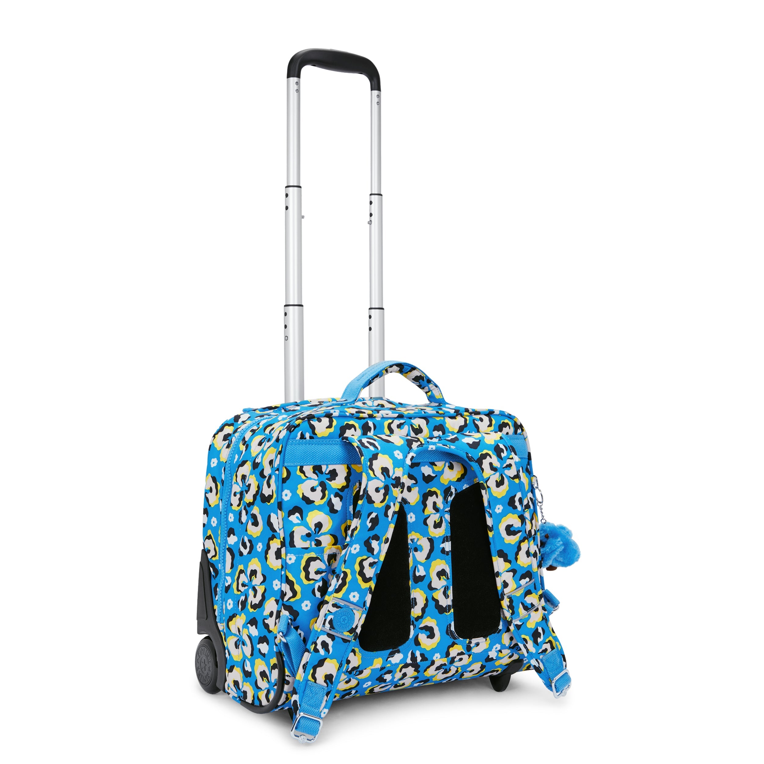 حقيبة ظهر كيبلينج كبيرة بعجلات للنساء بنقشة جلد الفهد - I5368-P2A