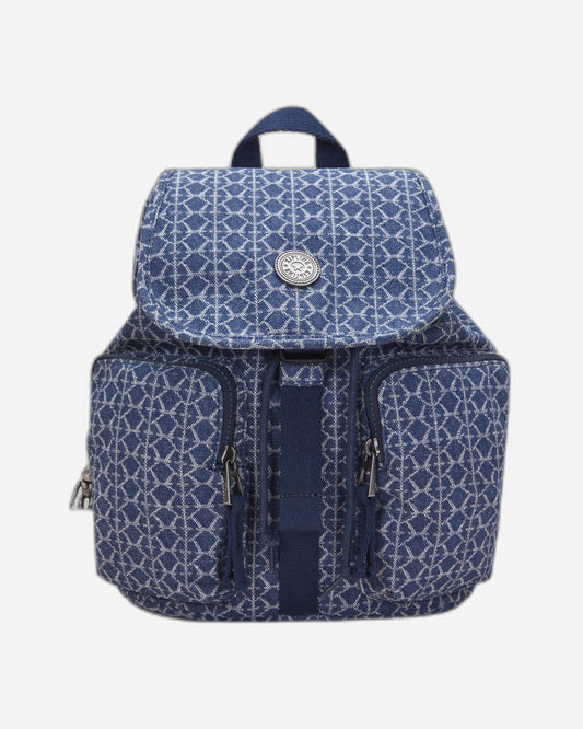حقيبة ظهر Kipling Anto S Signature Denim صغيرة I5386-7PF