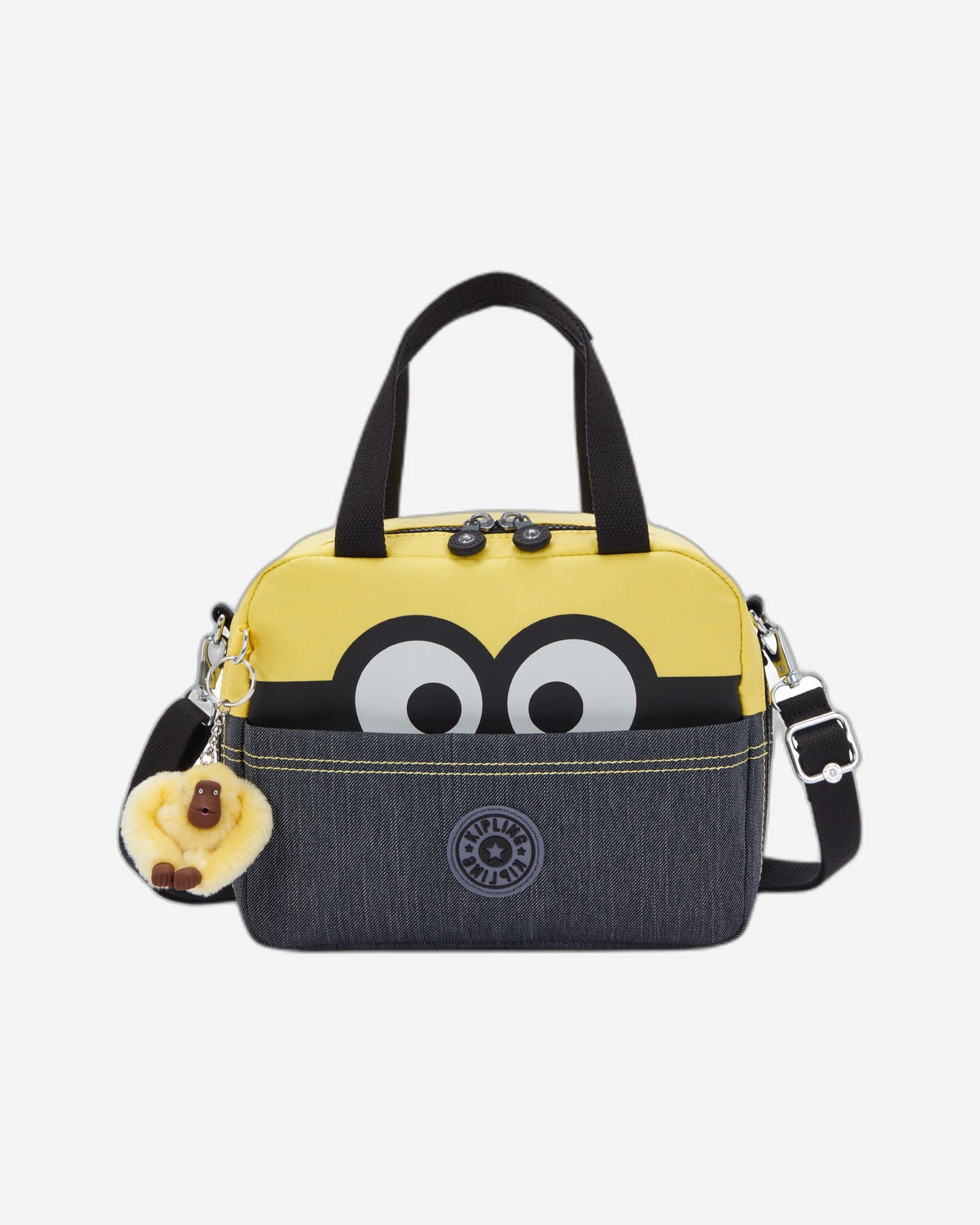 حقيبة غداء كبيرة من Kipling Miyo Minion Jeans Bl مع جراب عربة C2I5533-MI8