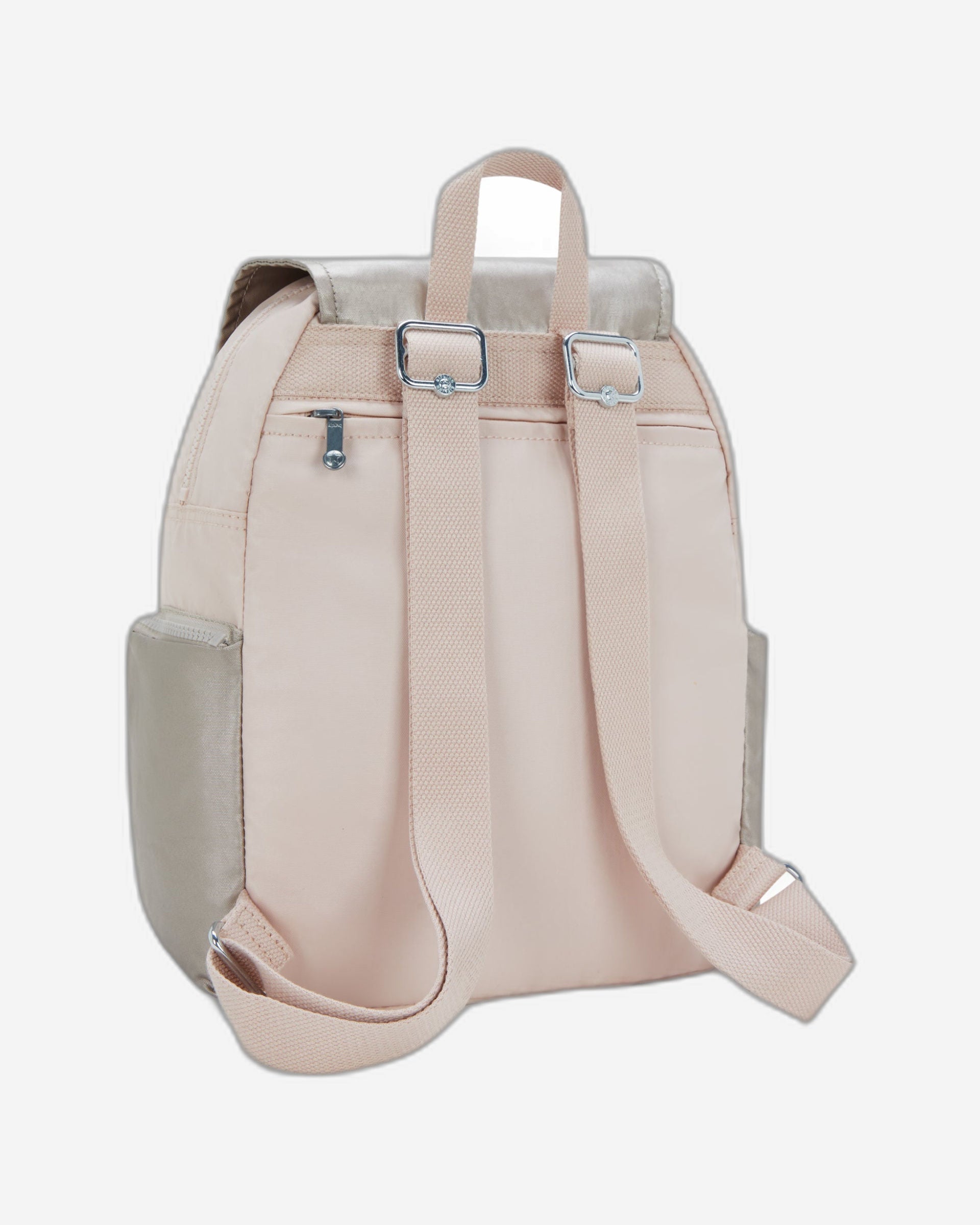 حقيبة ظهر كيبلينج سيتي زيب إس صغيرة وردية لامعة زرقاء I5634-3EL