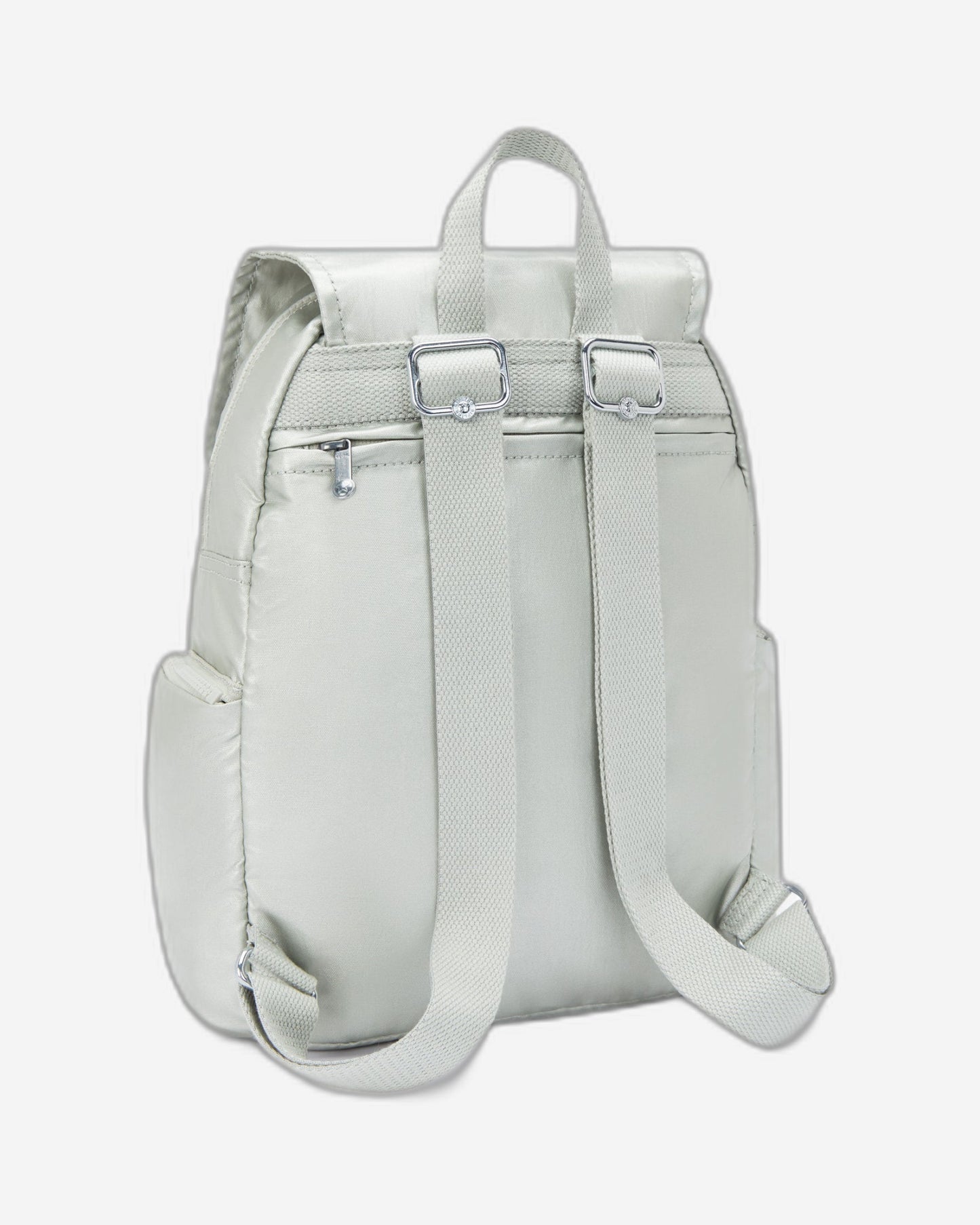 حقيبة ظهر Kipling City Zip S صغيرة معدنية لامعة جديدة I5634-70P
