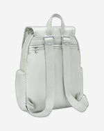 حقيبة ظهر Kipling City Zip S صغيرة معدنية لامعة جديدة I5634-70P