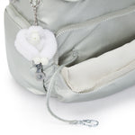 حقيبة ظهر Kipling City Zip S صغيرة معدنية لامعة جديدة I5634-70P