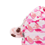 حقيبة ظهر Kipling Supertaboo Pink Palm متوسطة الحجم مع رباط I5637-1BV