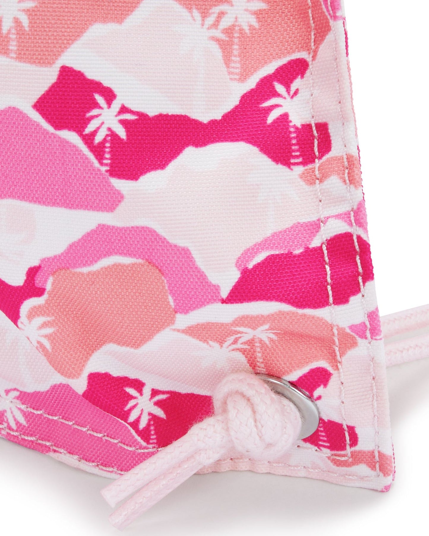 حقيبة ظهر Kipling Supertaboo Pink Palm متوسطة الحجم مع رباط I5637-1BV