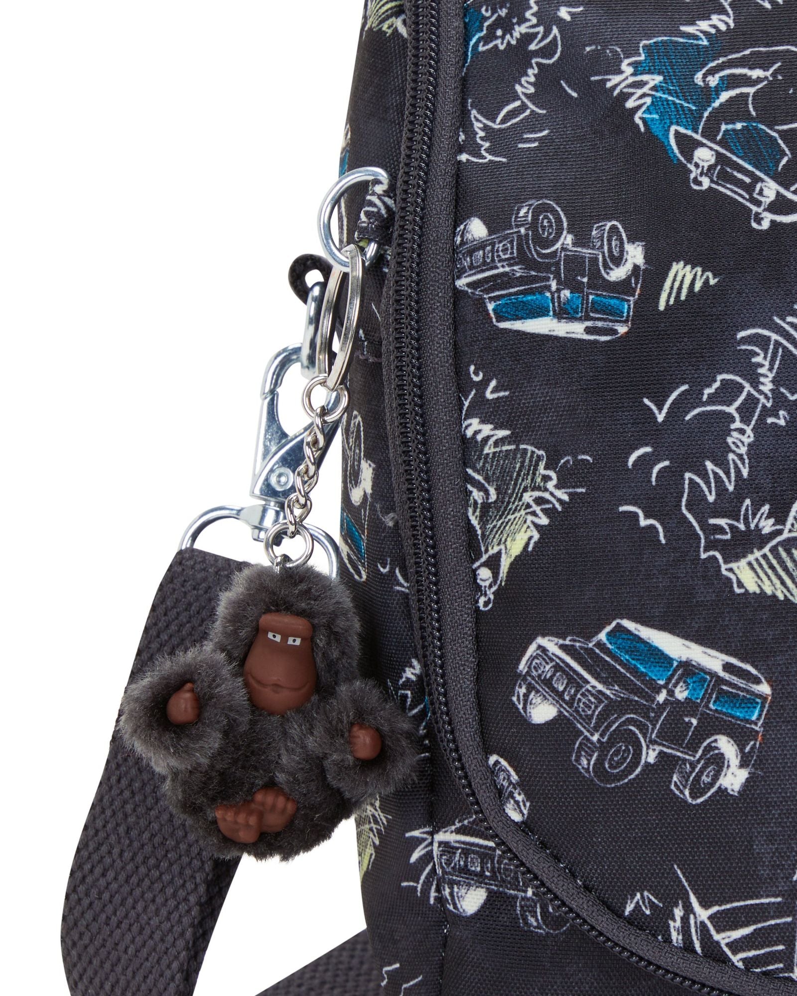 حقيبة غداء كبيرة من Kipling New Kichirou Jungle Fun Race مع جراب عربة C2I5749-TJ3