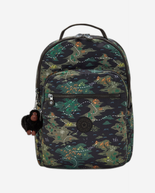 حقيبة ظهر KIPLING Seoul Lap Camo Treasure Large (مع حجرة للكمبيوتر المحمول) I5816-3PB