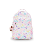 Kipling Seoul Lap Aqua Sea Large backpack with laptop compartment I5816-4ES