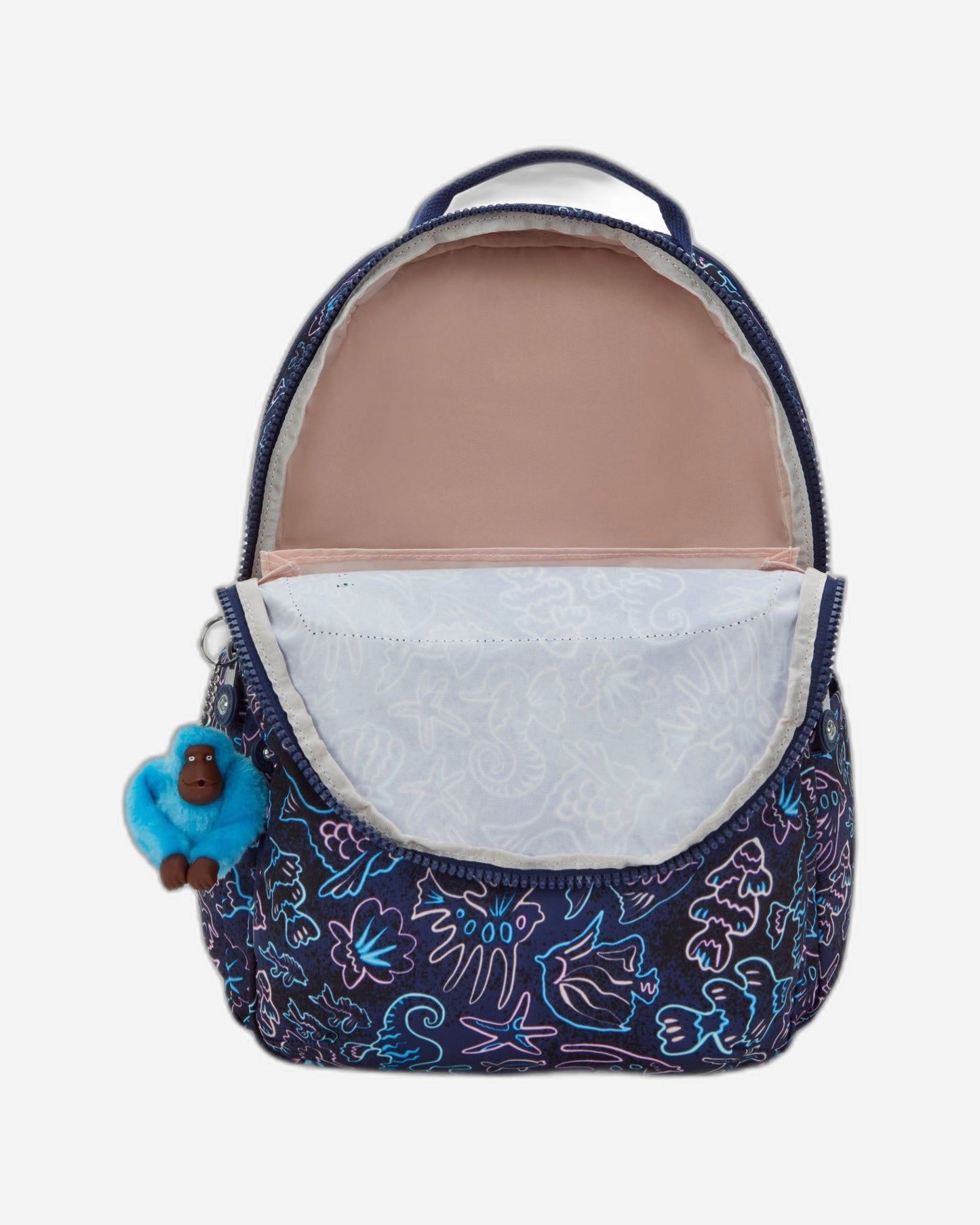 حقيبة ظهر Kipling Seoul Lap Disco Fish كبيرة مع حجرة للكمبيوتر المحمول I5816-4FK