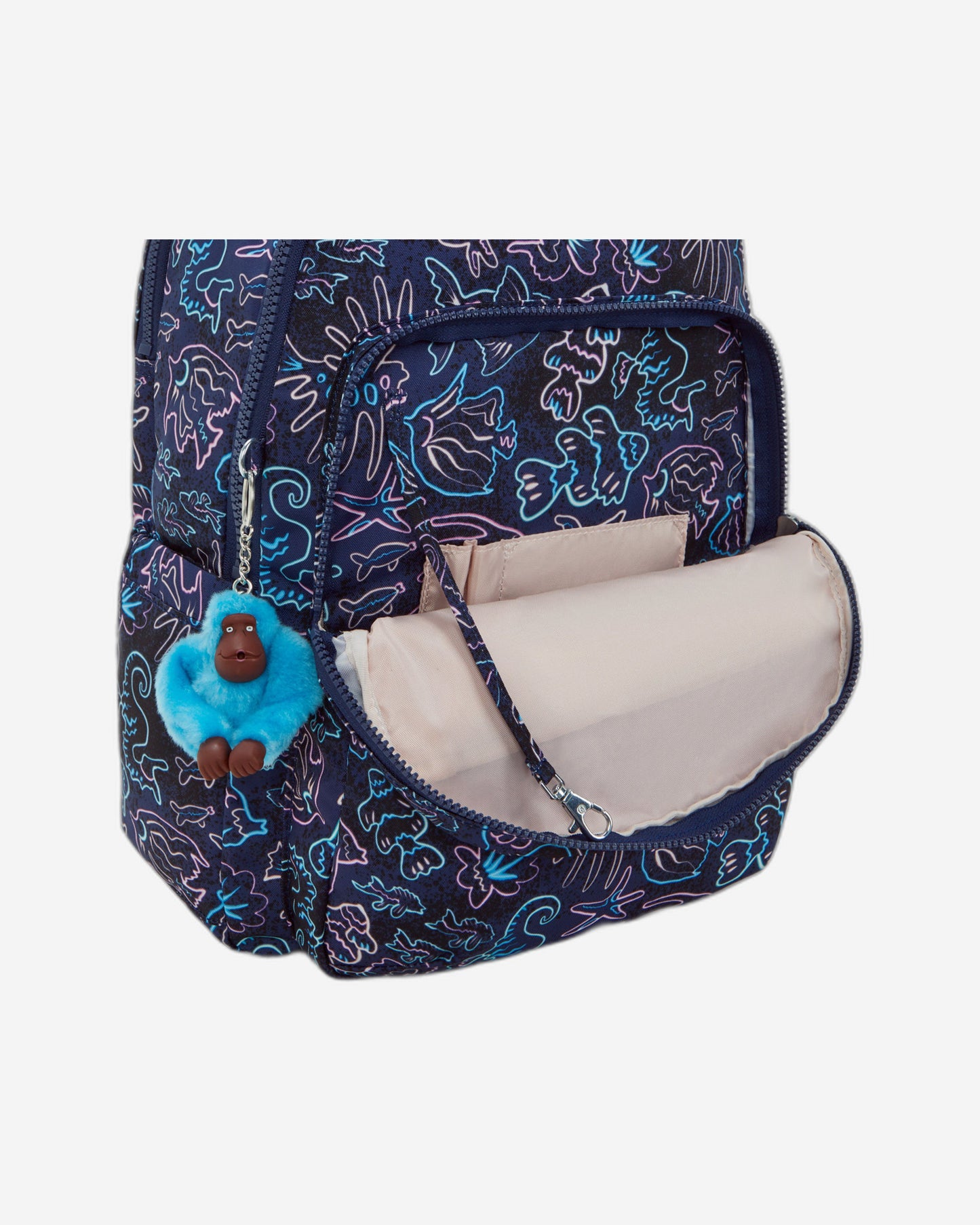 حقيبة ظهر Kipling Seoul Lap Disco Fish كبيرة مع حجرة للكمبيوتر المحمول I5816-4FK