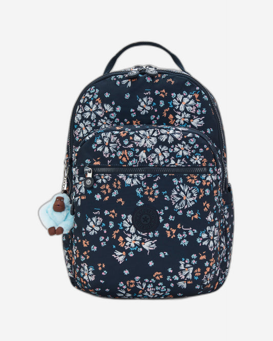 حقيبة ظهر KIPLING Seoul Lap Flower Field كبيرة (مع حجرة للكمبيوتر المحمول) I5816-5GB