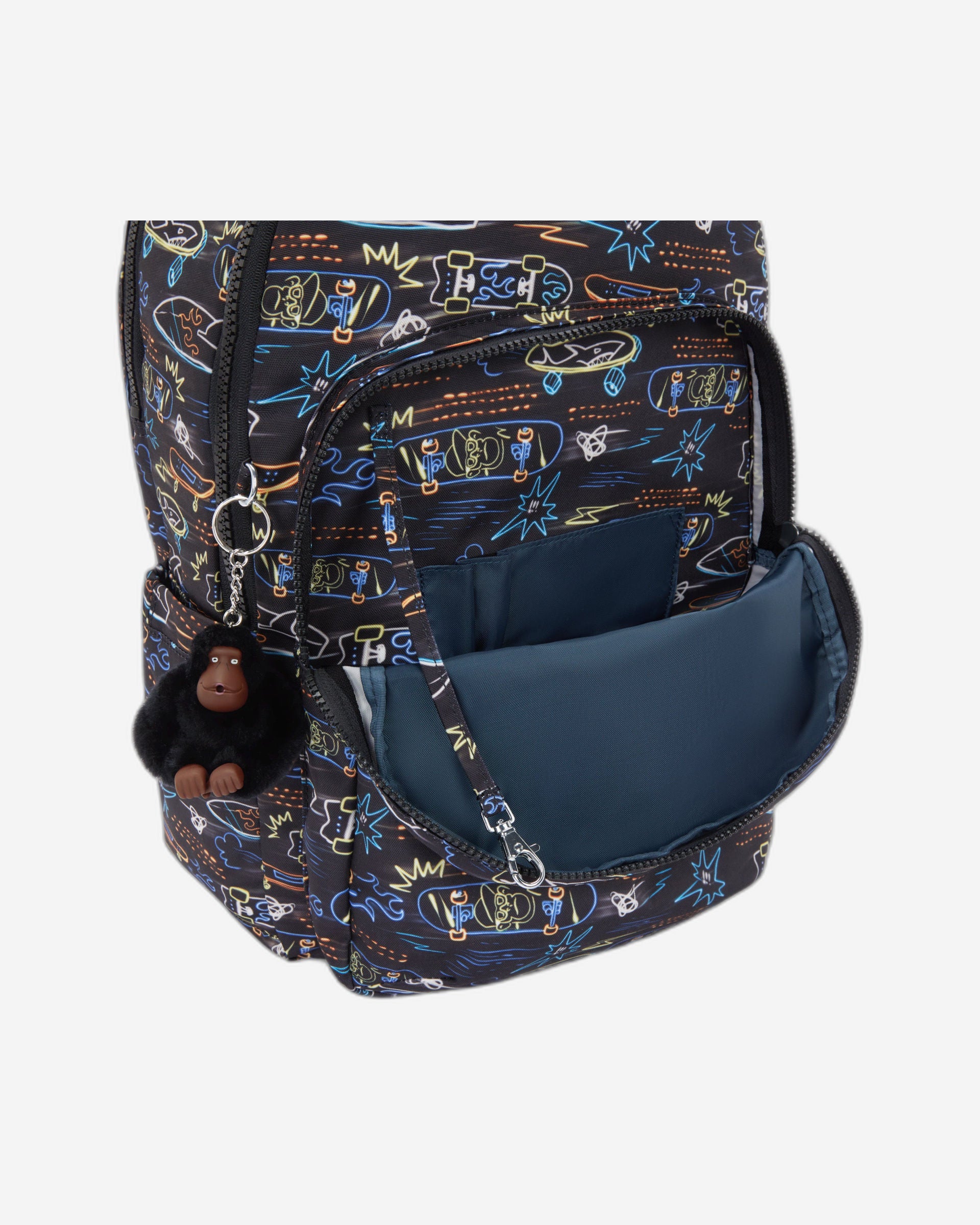 حقيبة ظهر Kipling Seoul Lap Neon Skate كبيرة مع حجرة للكمبيوتر المحمول I5816-71M