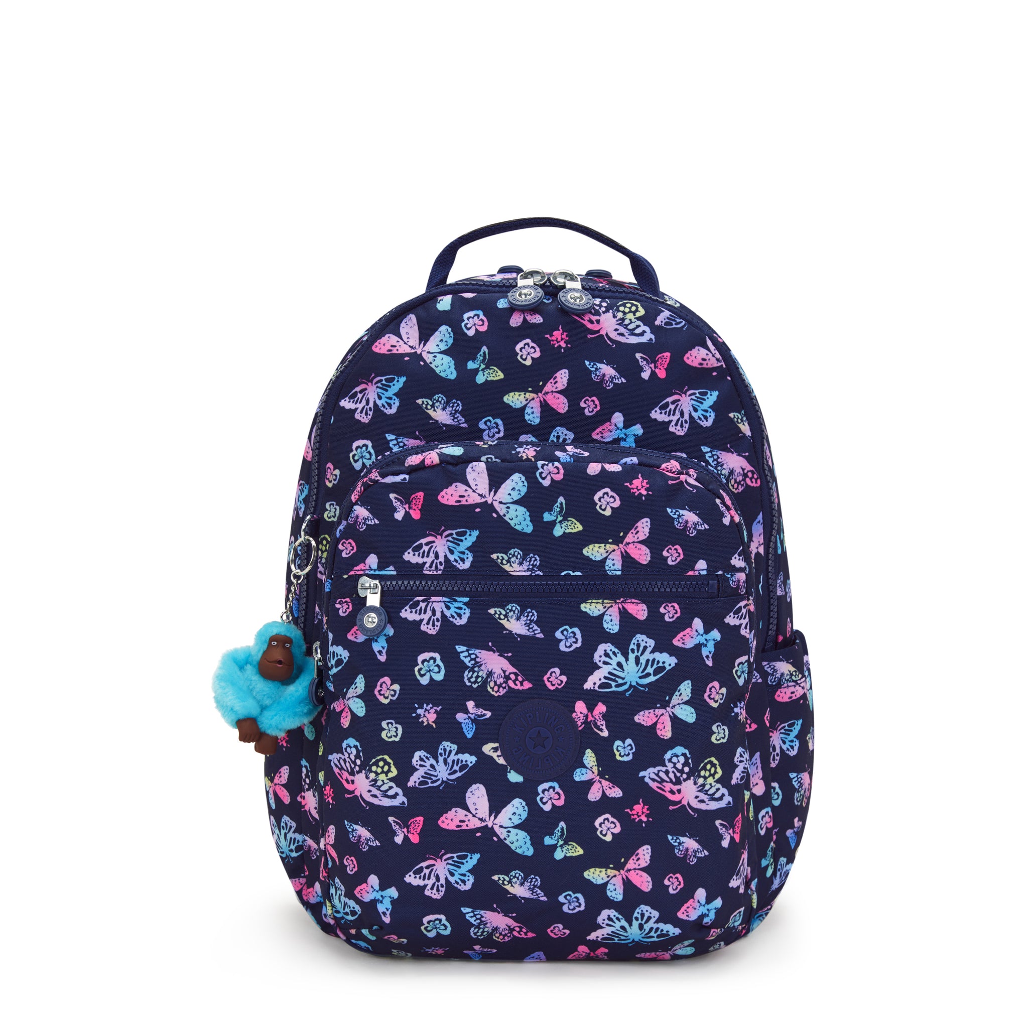 KIPLING-Seoul Lap-Large backpack (with laptop compartment)-Butterfly Fun-I5816-F5K