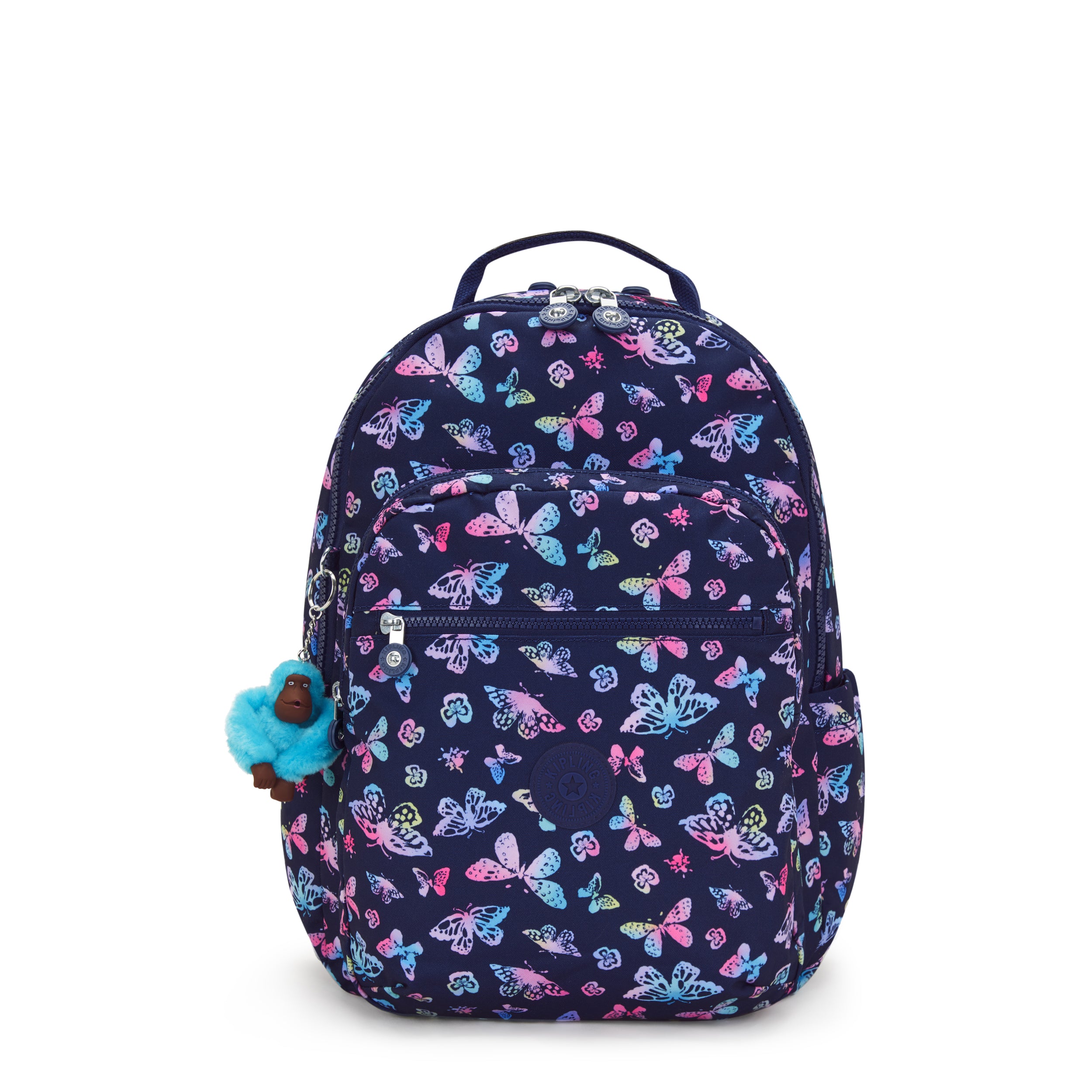KIPLING-Seoul Lap-Large backpack (with laptop compartment)-Butterfly Fun-I5816-F5K