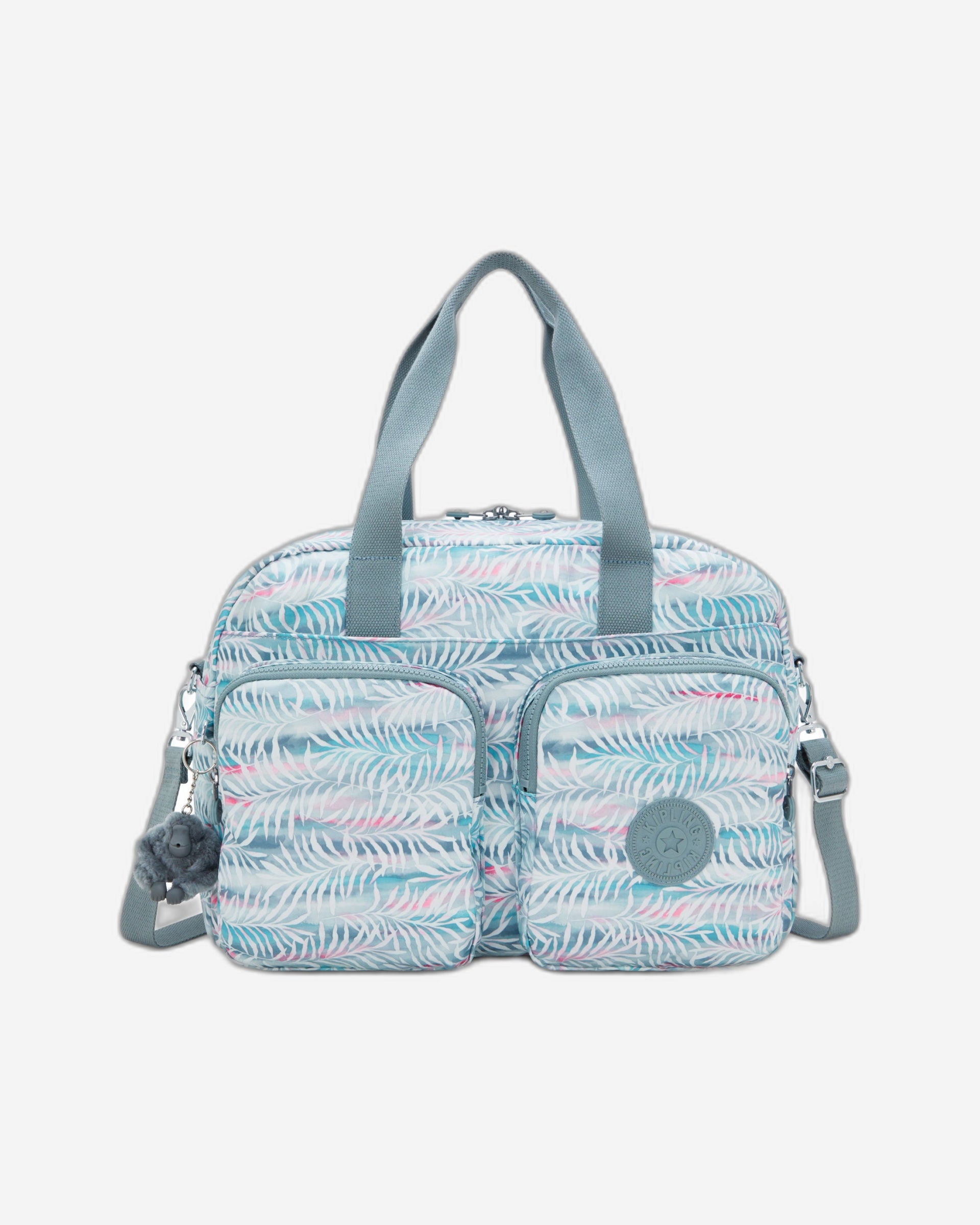 حقيبة سفر Kipling Defea XL متوسطة الحجم بنقشة أوراق النخيل I5839-3QN