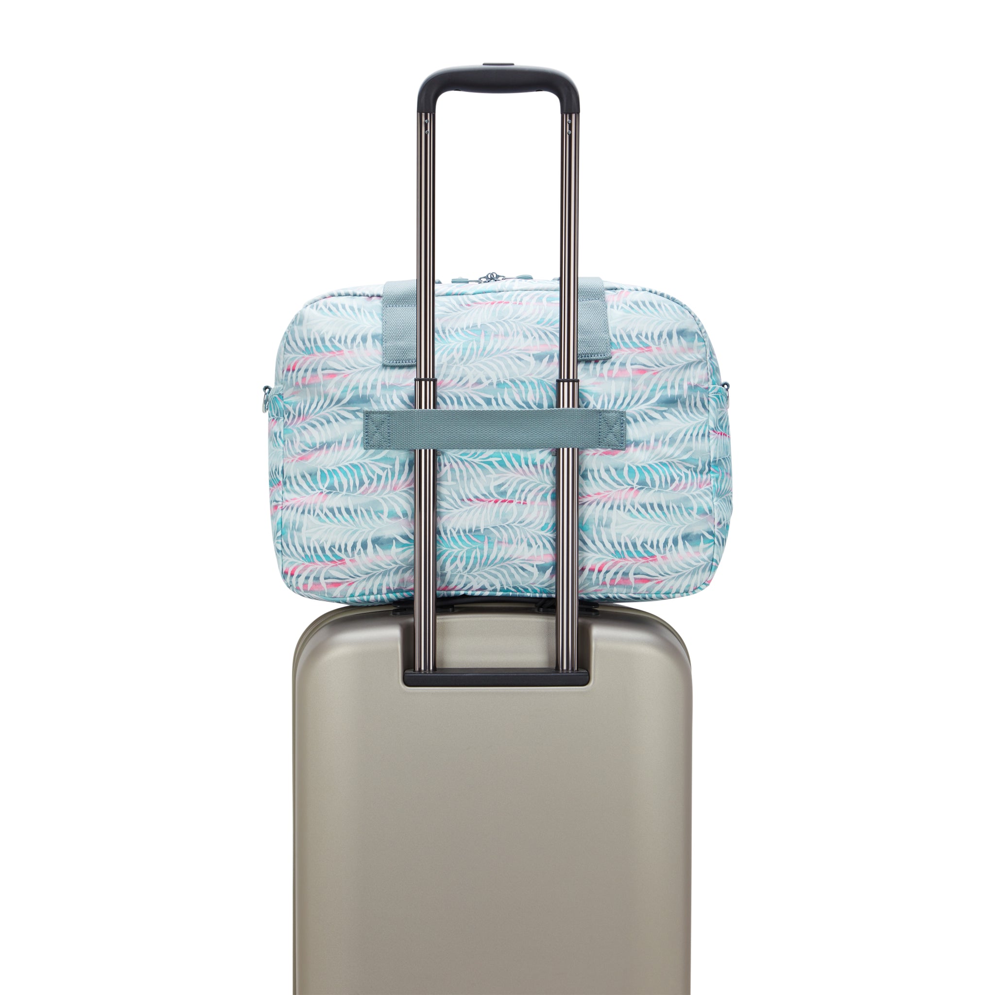 حقيبة سفر Kipling Defea XL متوسطة الحجم بنقشة أوراق النخيل I5839-3QN