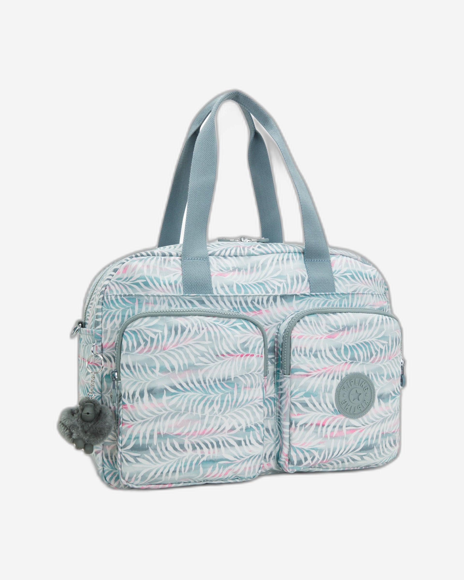 حقيبة سفر Kipling Defea XL متوسطة الحجم بنقشة أوراق النخيل I5839-3QN