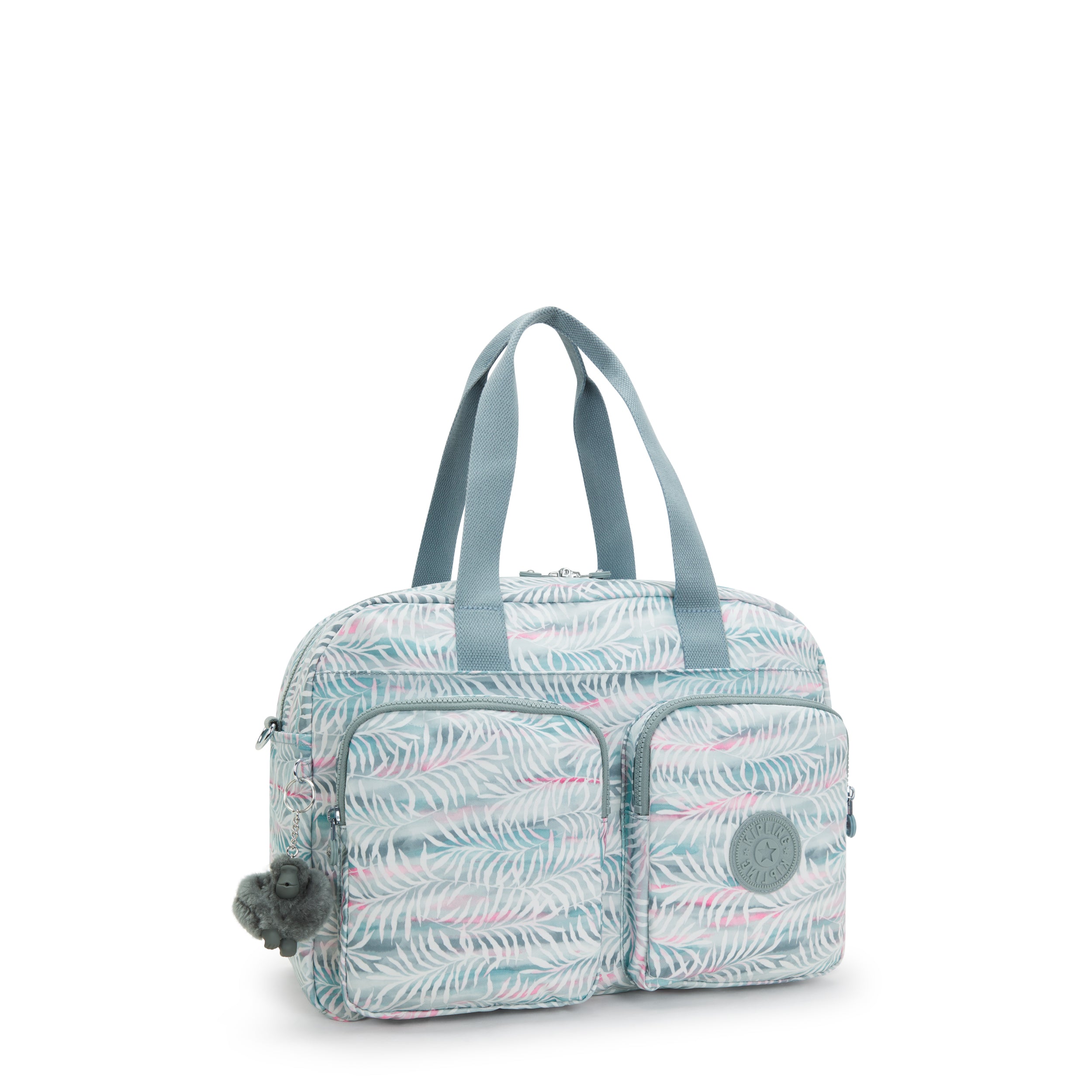 حقيبة سفر Kipling Defea XL متوسطة الحجم بنقشة أوراق النخيل I5839-3QN