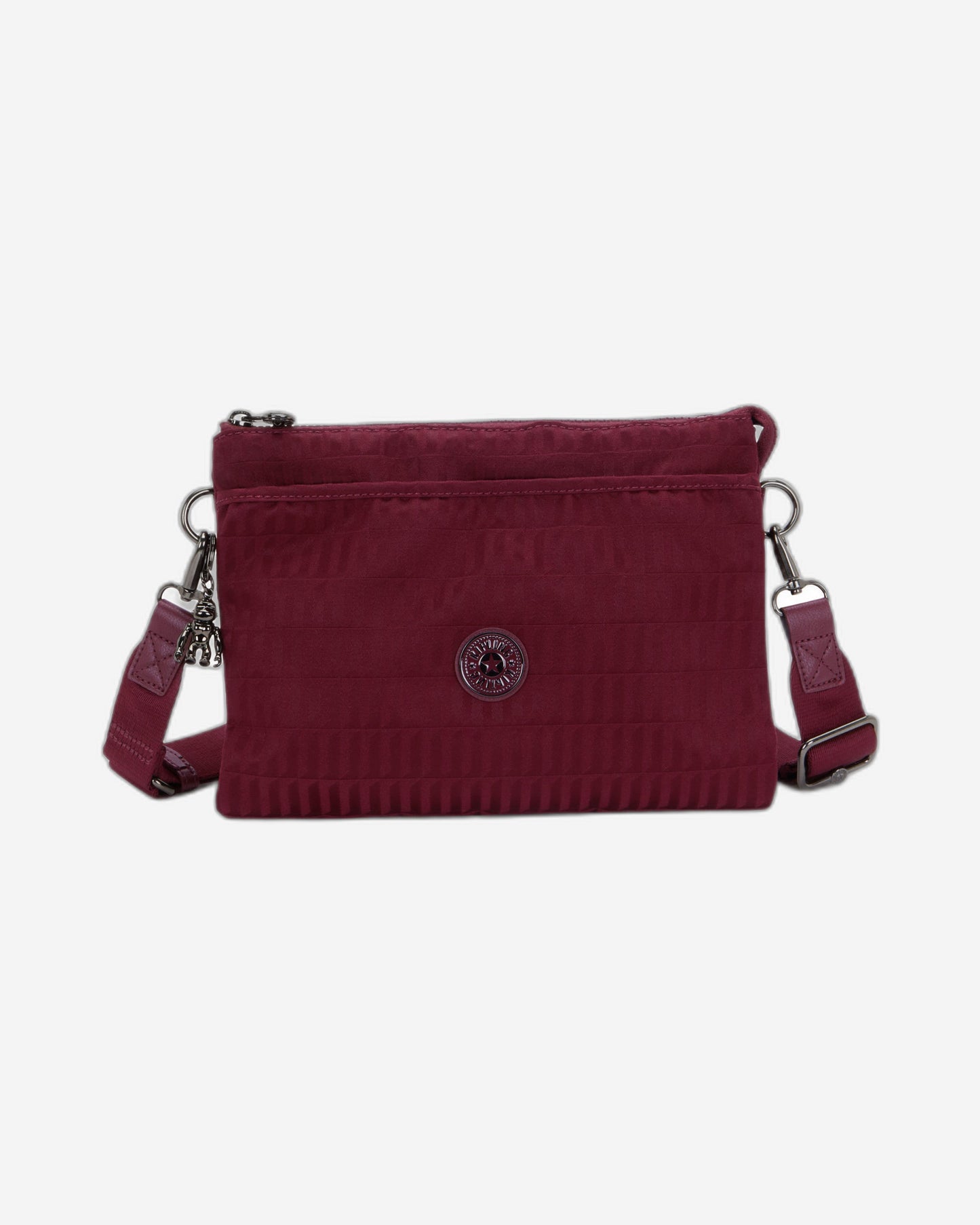 حقيبة Kipling Riri L Maroon Tile Jq متوسطة الحجم (مع حزام كتف قابل للإزالة) I5954-9HX