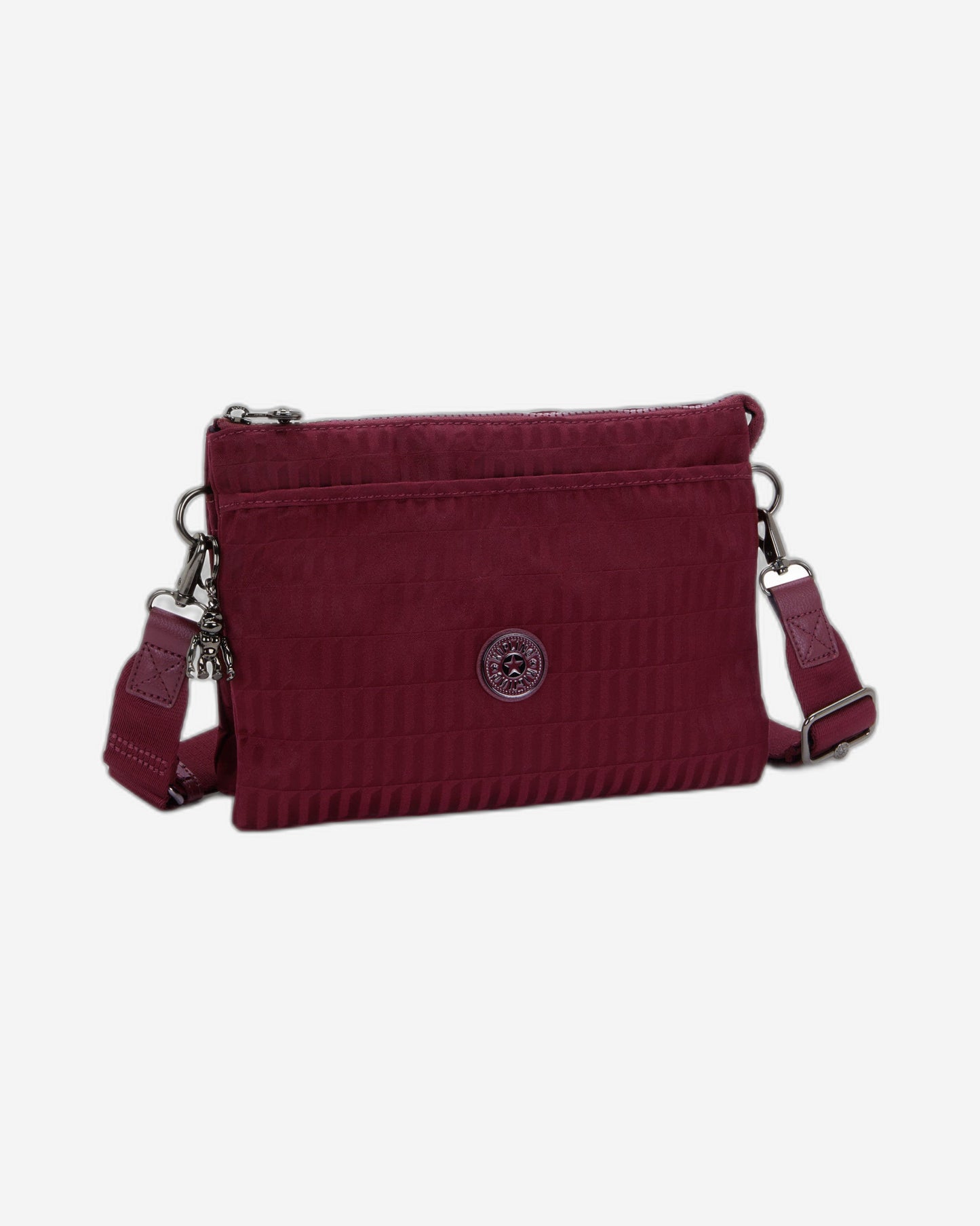 حقيبة Kipling Riri L Maroon Tile Jq متوسطة الحجم (مع حزام كتف قابل للإزالة) I5954-9HX
