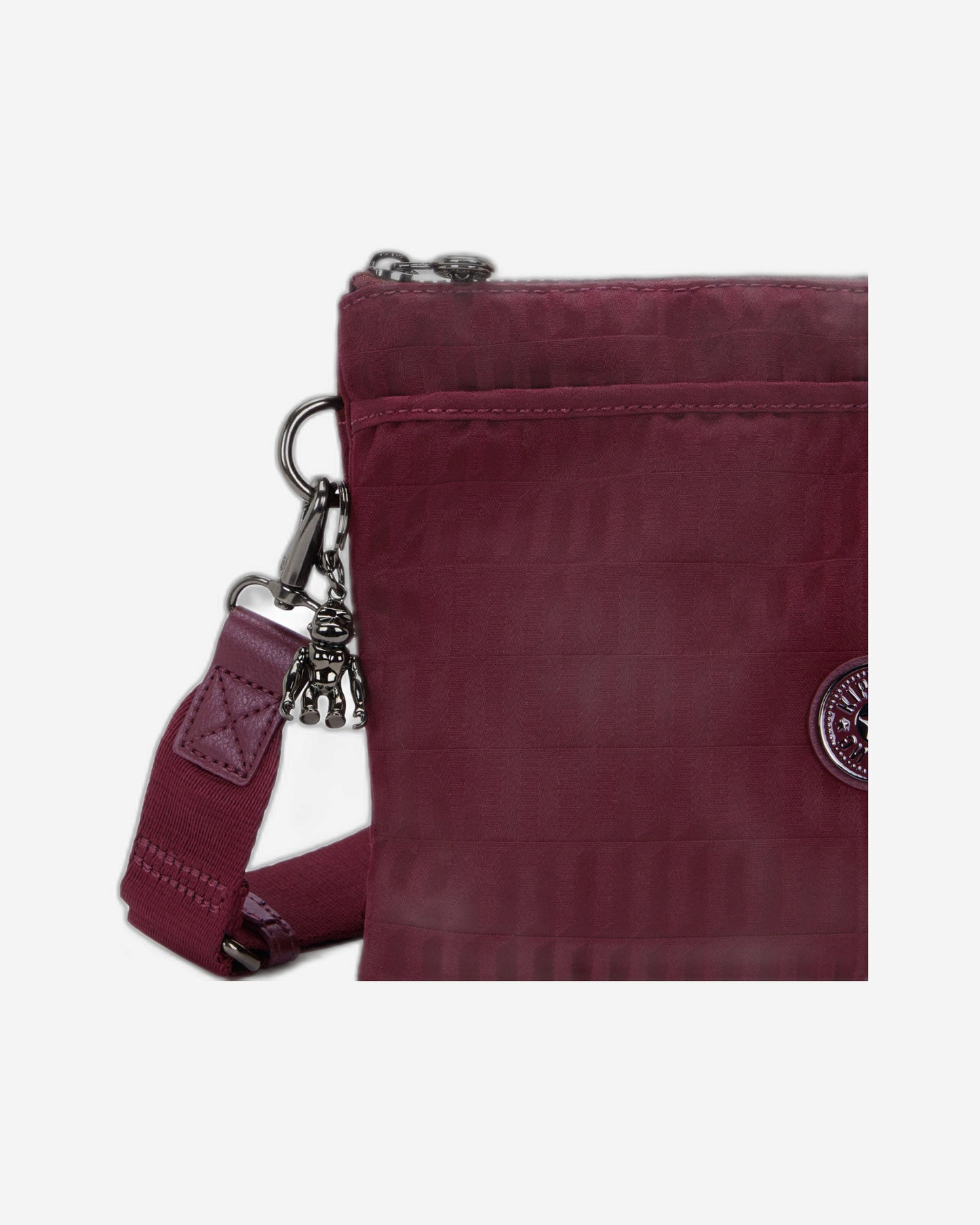 حقيبة Kipling Riri L Maroon Tile Jq متوسطة الحجم (مع حزام كتف قابل للإزالة) I5954-9HX