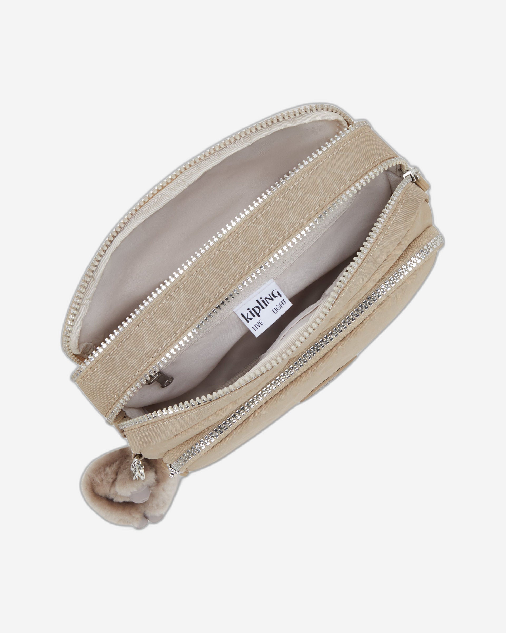 حقيبة كتف متوسطة الحجم Kipling Abanu M Zip Glorious Be Sil I5986-42N