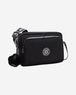 حقيبة كتف متوسطة الحجم فضية اللون من كيبلينج أبانو بسحاب I5986-9SB