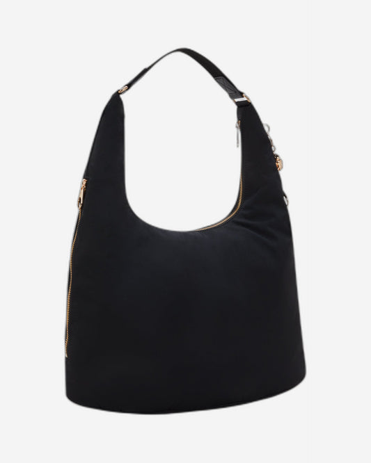 حقيبة كتف كيبلينج إيانا بسحاب، لون أسود وردي، موديل I6031-62Q