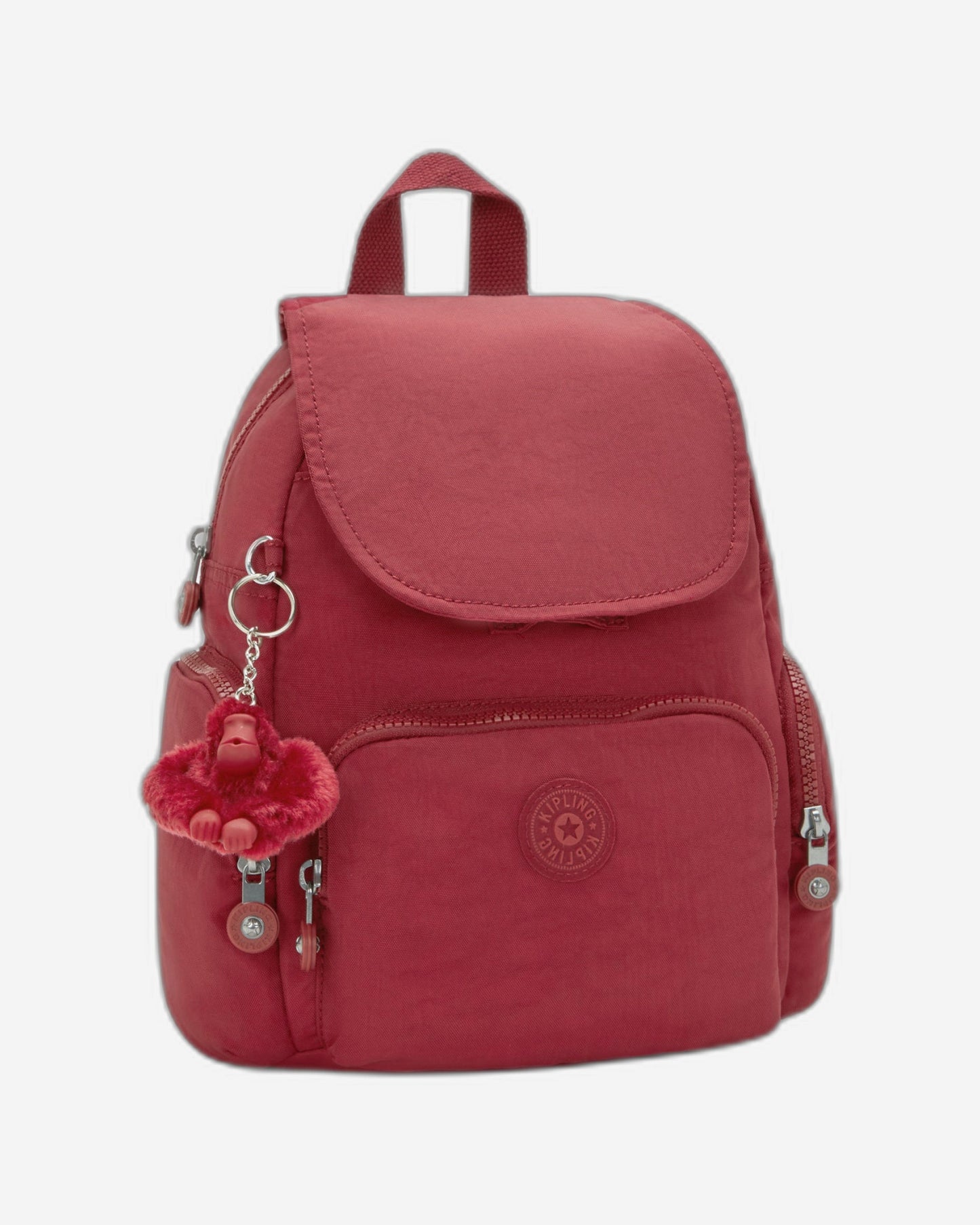 حقيبة ظهر Kipling City Zip Mini Funky Red صغيرة الحجم I6046-4SS