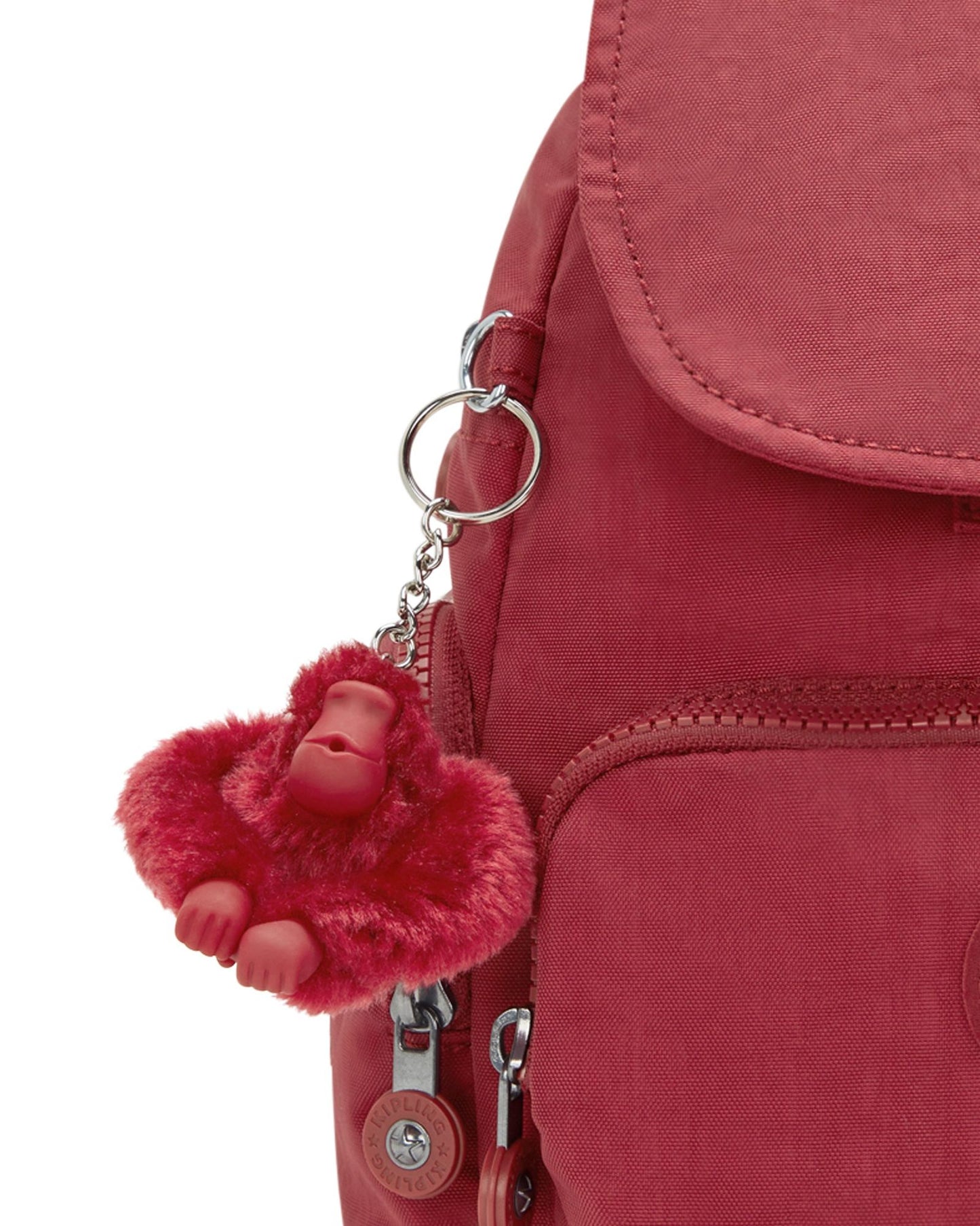 حقيبة ظهر Kipling City Zip Mini Funky Red صغيرة الحجم I6046-4SS