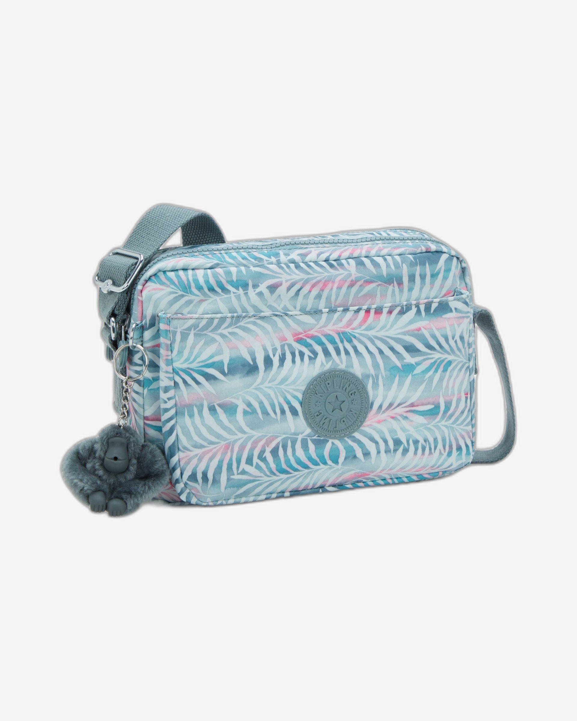 حقيبة كتف متوسطة الحجم من كيبلينج أبانو إم بنقشة أوراق النخيل I6237-3QN