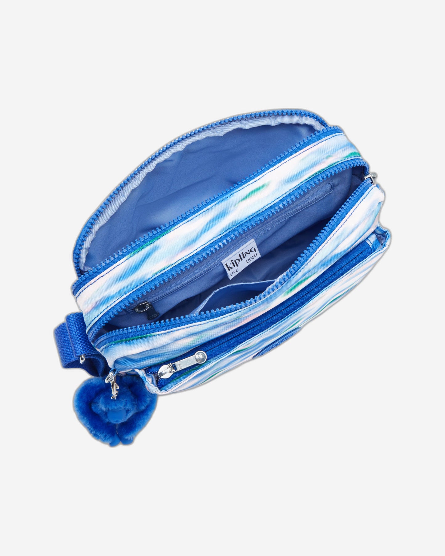حقيبة كتف متوسطة الحجم من كيبلينج أبانو إم، زرقاء مخففة، C2I6237-TX9