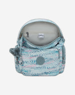 حقيبة ظهر Kipling City Zip S صغيرة بنقشة أوراق النخيل I6345-3QN