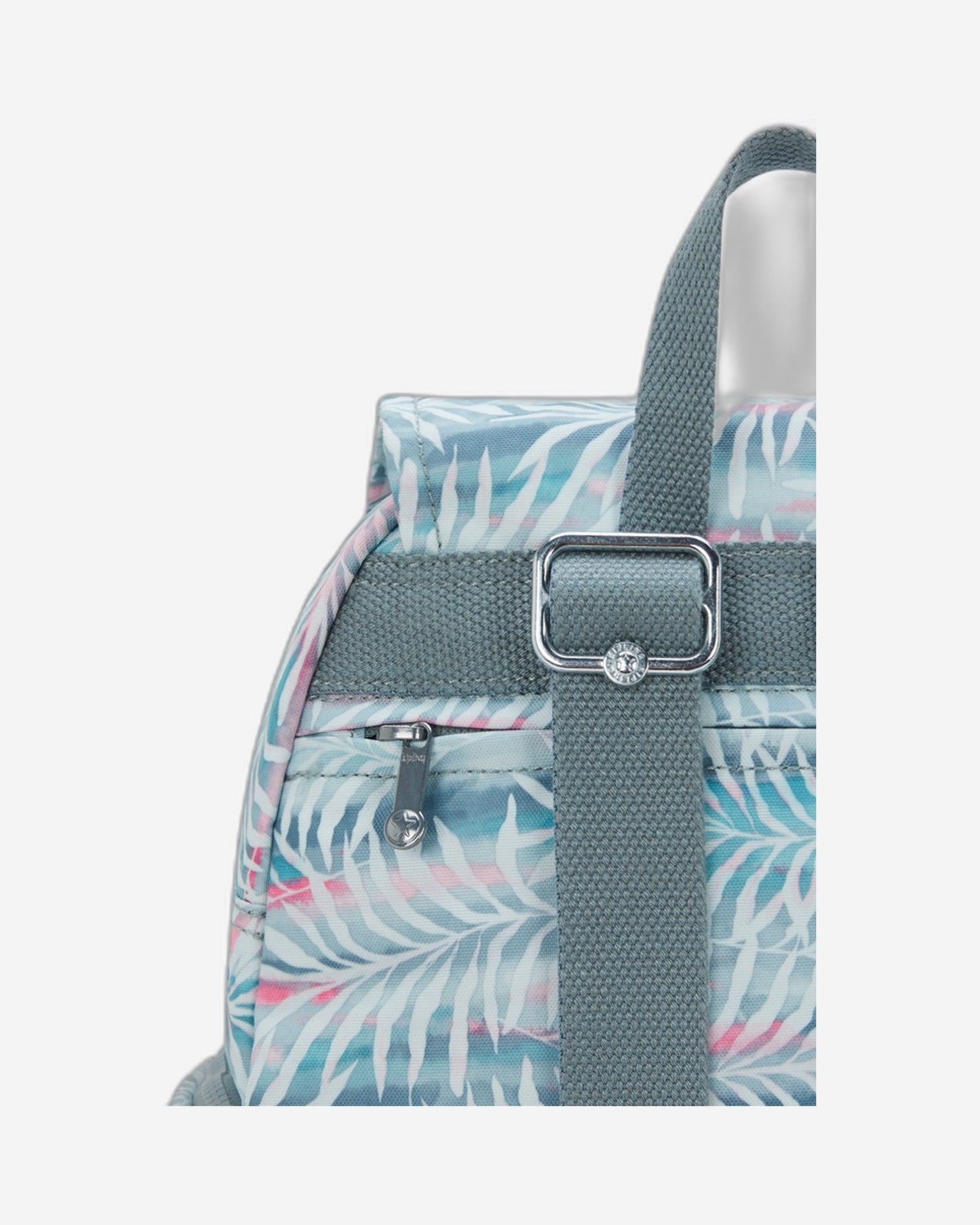حقيبة ظهر Kipling City Zip S صغيرة بنقشة أوراق النخيل I6345-3QN