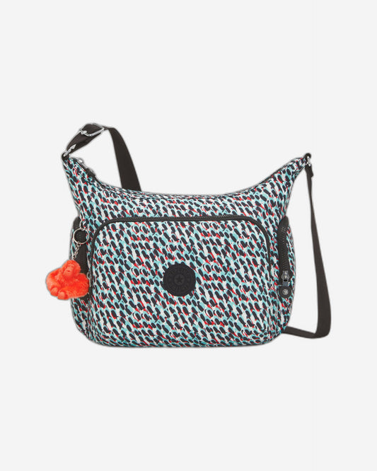 حقيبة كتف كبيرة بطبعة تجريدية من كيبلينج غاب C2I6525-GN6