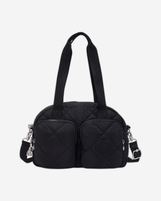 حقيبة كتف متوسطة الحجم من Kipling Cool Defea Cosmic Black Quilt I6560-95R