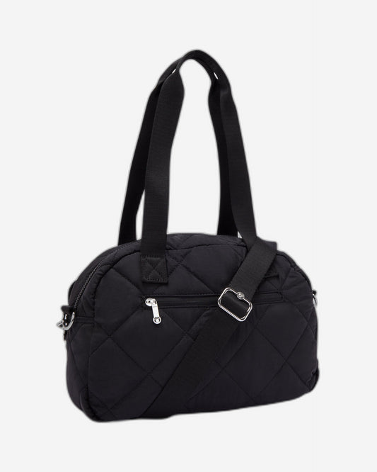 حقيبة كتف متوسطة الحجم من Kipling Cool Defea Cosmic Black Quilt I6560-95R