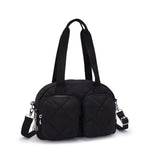 حقيبة كتف متوسطة الحجم من Kipling Cool Defea Cosmic Black Quilt I6560-95R