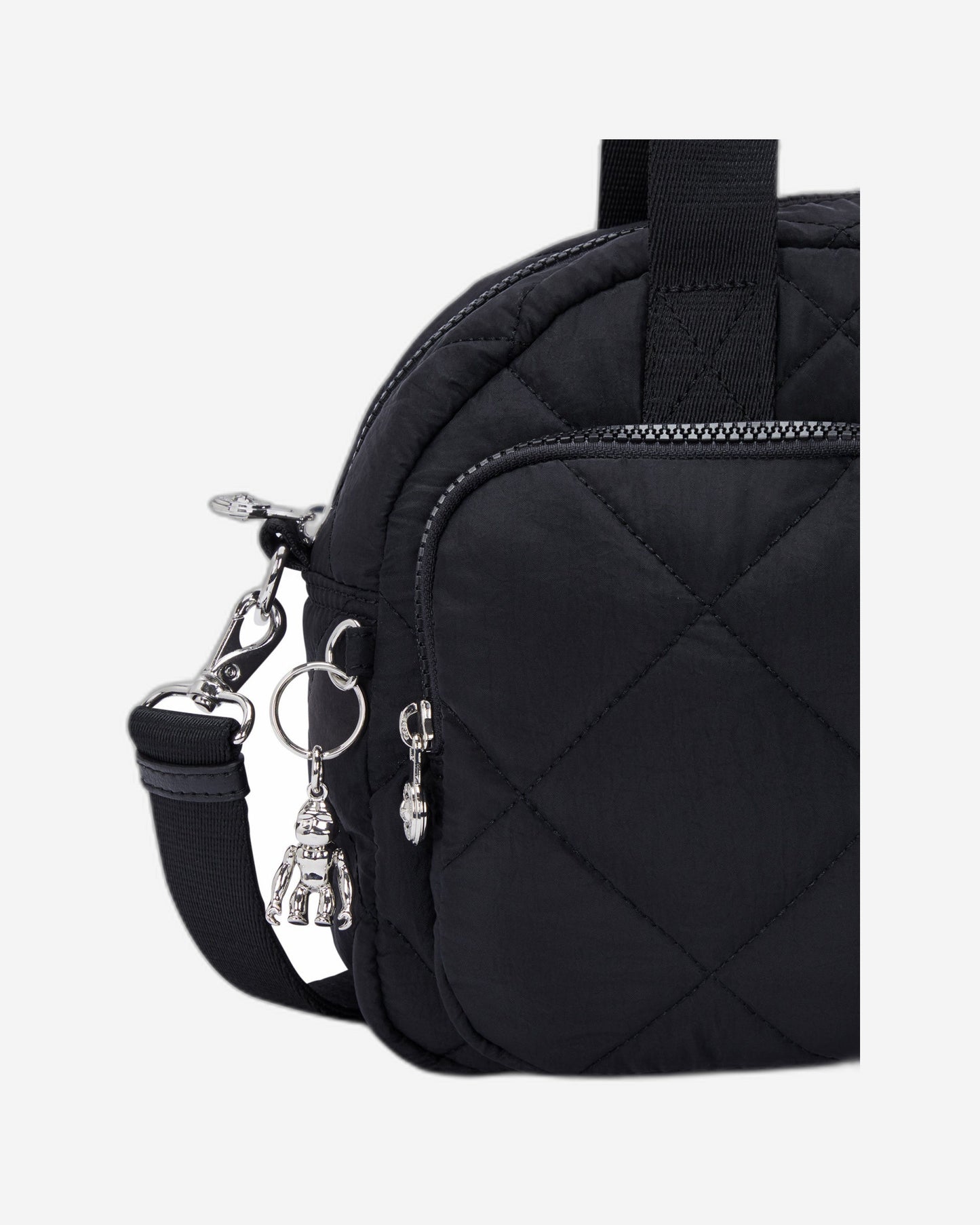 حقيبة كتف متوسطة الحجم من Kipling Cool Defea Cosmic Black Quilt I6560-95R