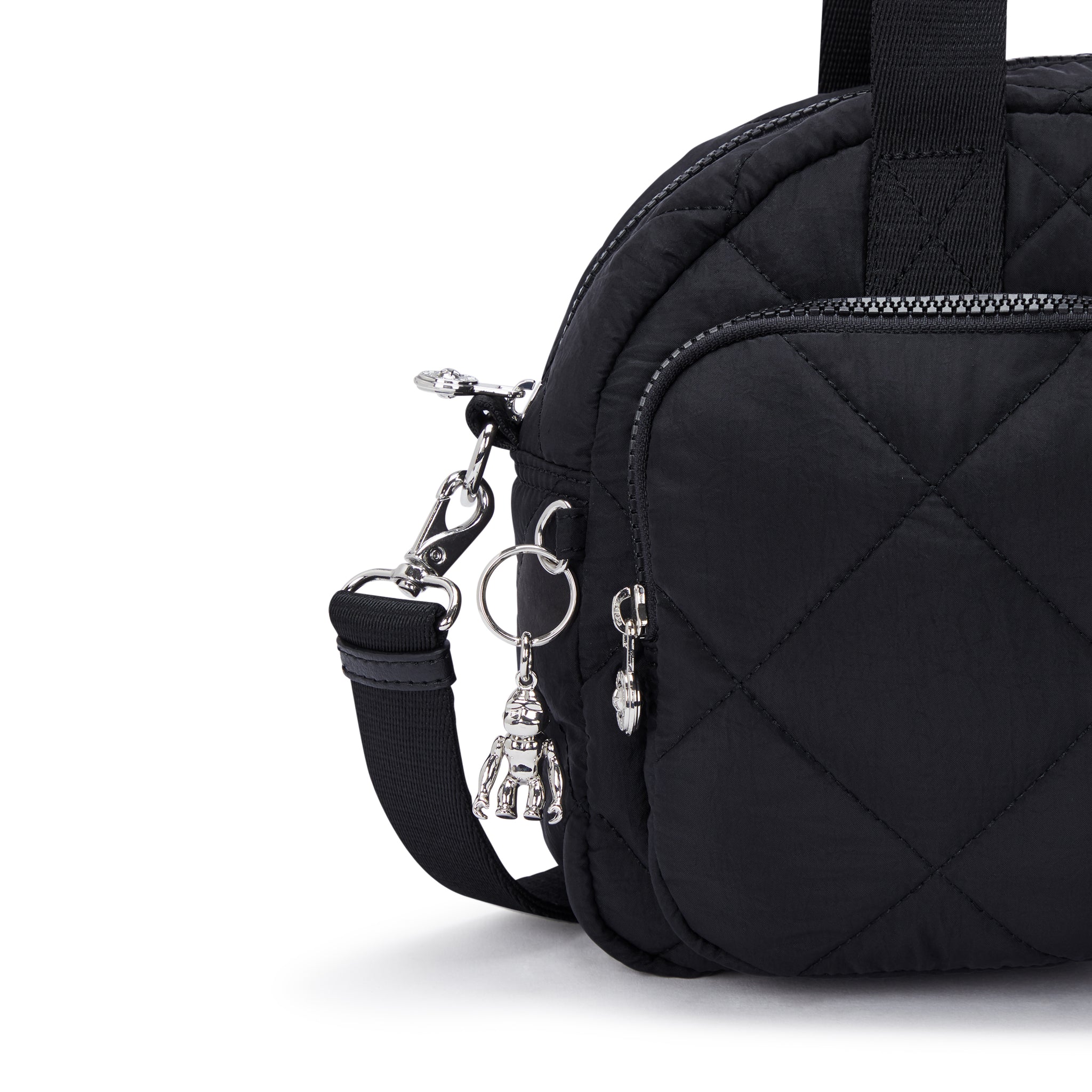حقيبة كتف متوسطة الحجم من Kipling Cool Defea Cosmic Black Quilt I6560-95R