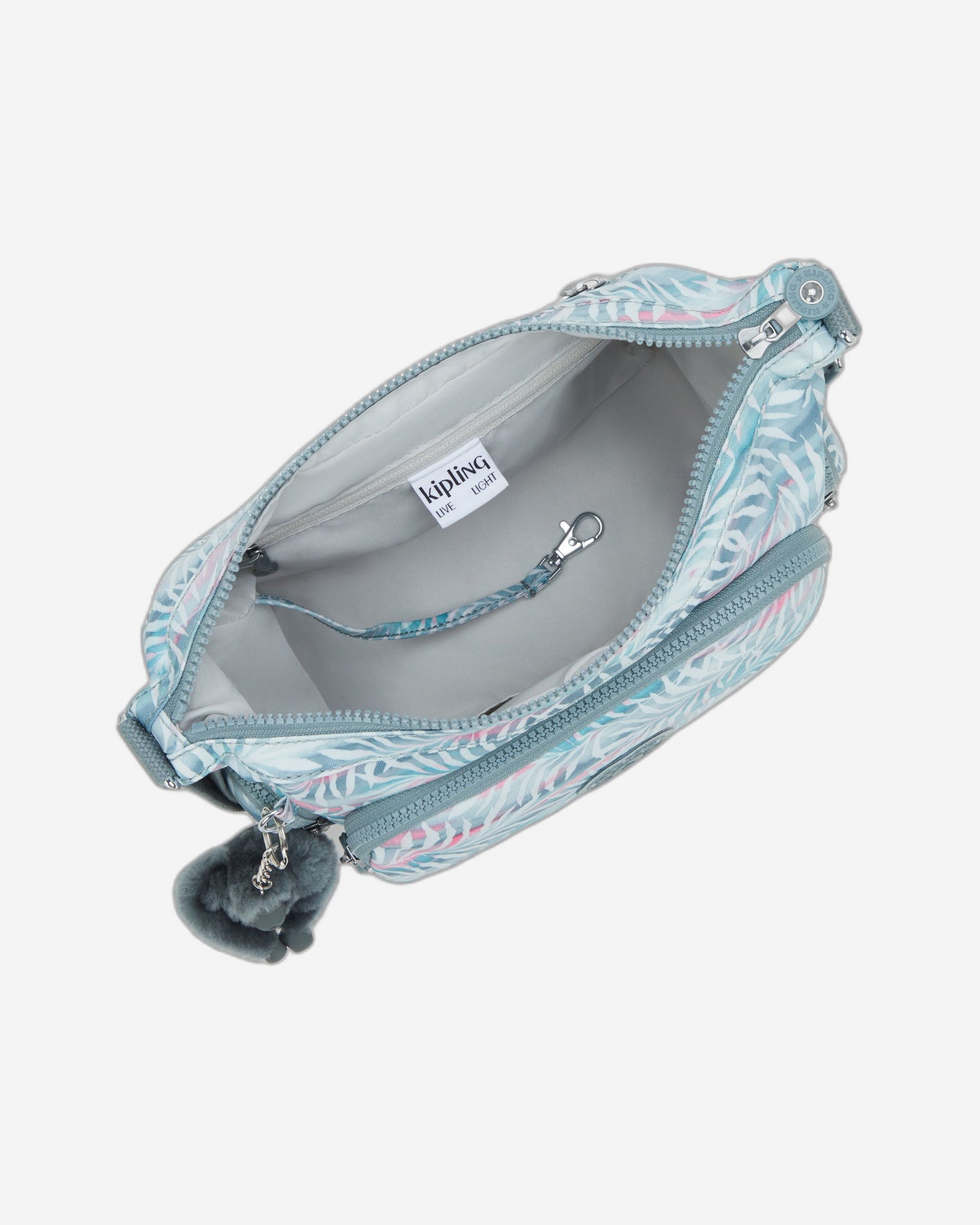 حقيبة كيبلينج جاب إس متوسطة الحجم بتصميم أوراق النخيل I6607-3QN