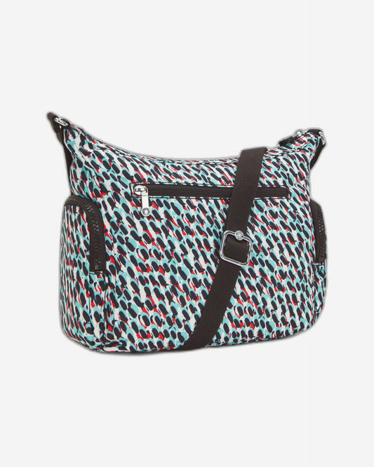 حقيبة كتف متوسطة الحجم بطبعة تجريدية من كيبلينج غاب إس C2I6607-GN6