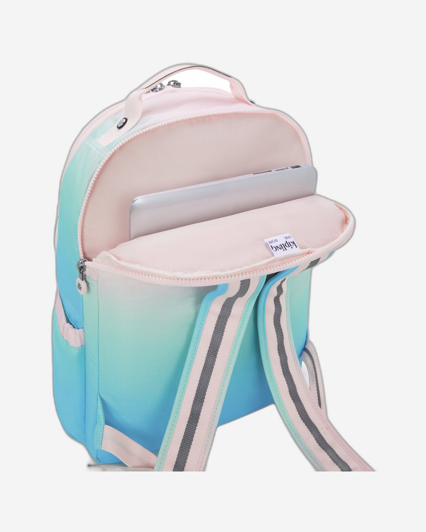 حقيبة ظهر Kipling Seoul Lap Gradient Sea Large مع حجرة للكمبيوتر المحمول I6658-63U