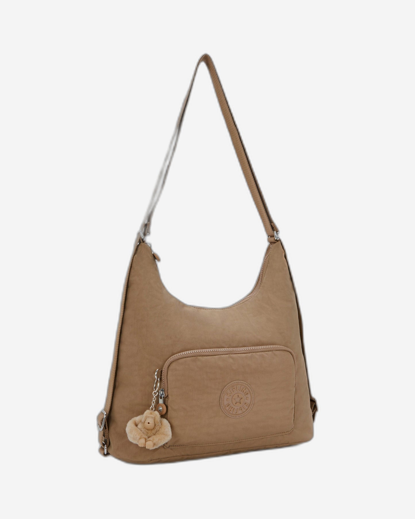 حقيبة كتف Kipling Yenna Early Tan متوسطة الحجم (قابلة للتحويل إلى حقيبة ظهر) I6721-7CN