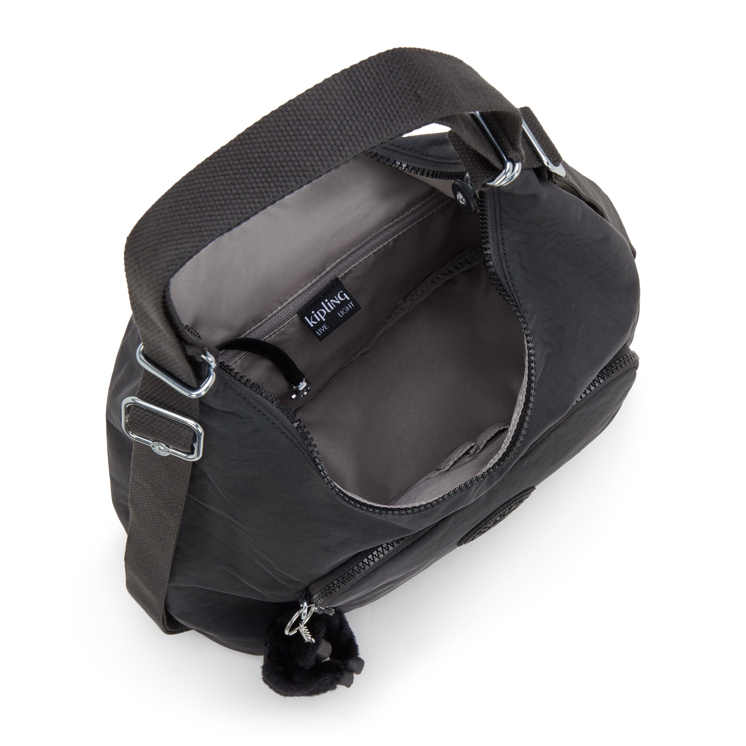 حقيبة كتف كيبلينج ينا سوداء متوسطة الحجم I6721-P39